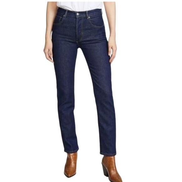 BOYISH High Rise Straight Leg Jean Women Sz 27 Blue Normcore Basic Retro Classic - Picture 1 of 12
